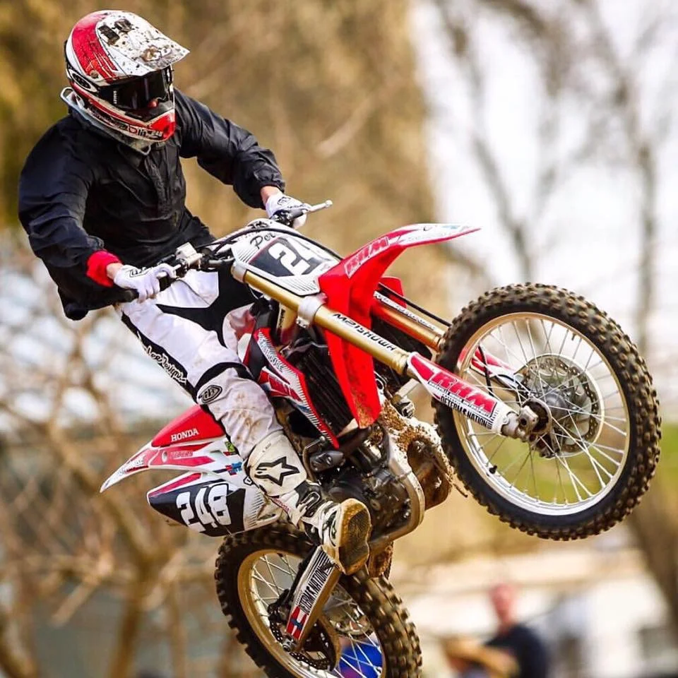 Josh on a motocross bike