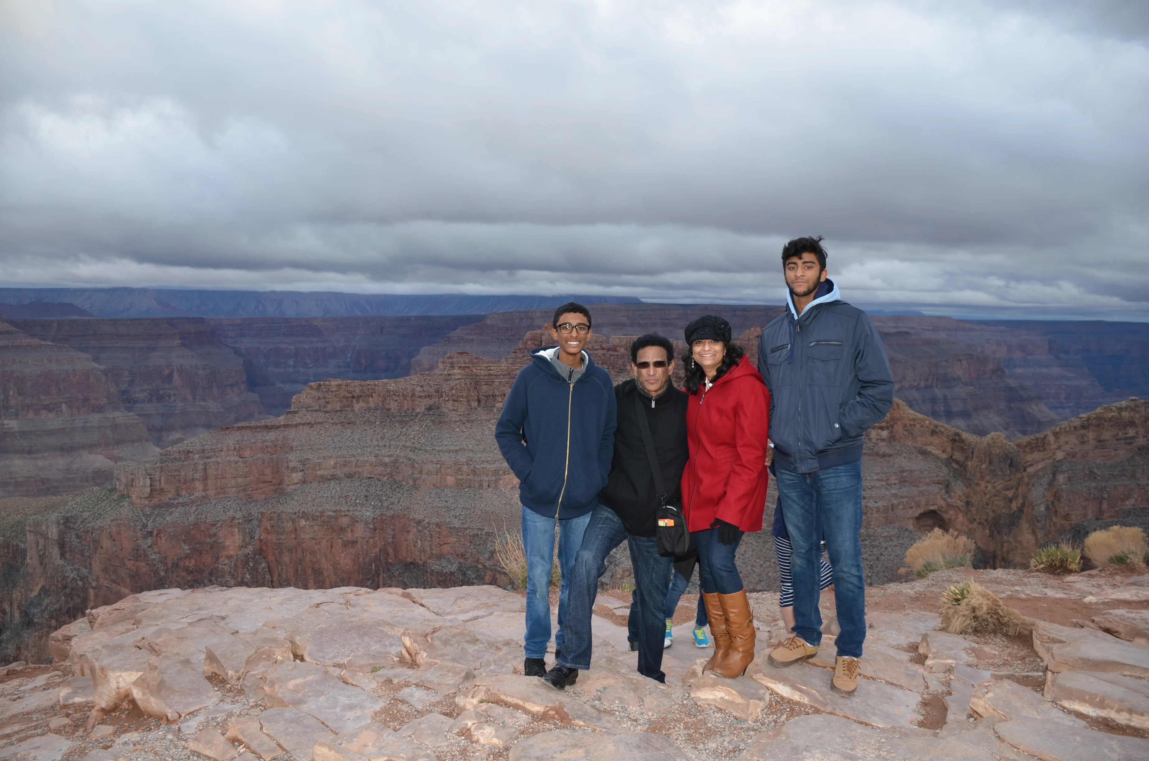 Deep and her family pose together