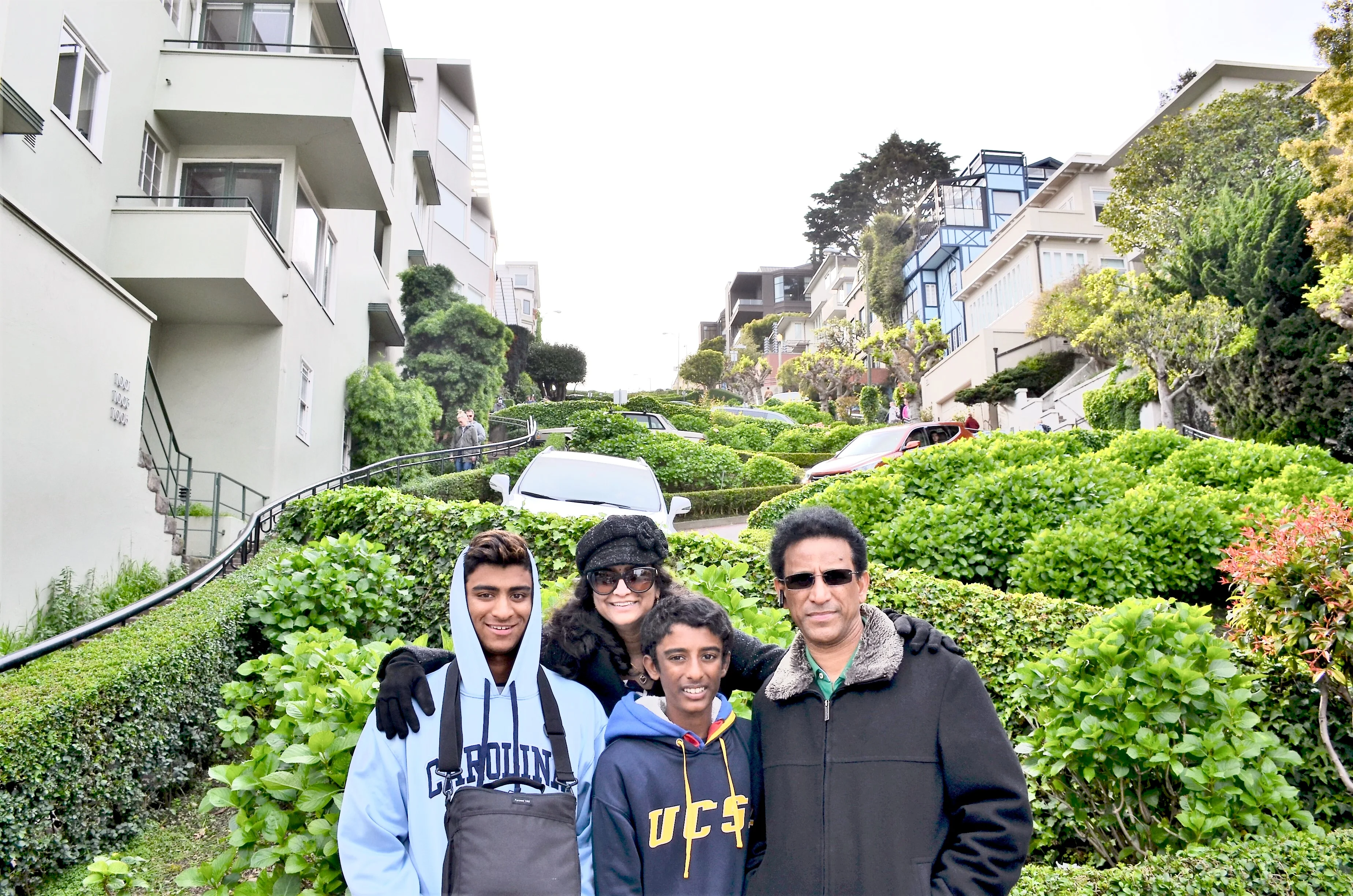 Deep and her family pose together